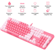 thumbnail image 5 of Teclado mecánico Real Cute Girl Heart Pink 104 teclas Led retroiluminado teclado para juegos para jugar y escribir, Compatible para Mac/PC/portátil Ormromra 2033370-2, 5 of 9