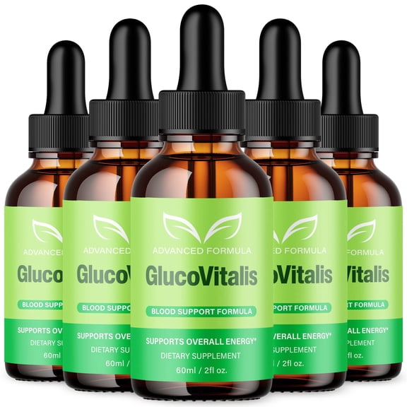GlucoVitalis Advanced Formula Drops Natural Support Supplement Gluco Vitalis 150 Servings
