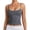 Dark Gray, variant on Women's Seamless Spaghetti Strap Cami Tops, Scoop Neck Slim Fit Stretchy Camisole Tank Tops for Layering Daily Wear