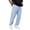 Light Blue, variant on Pants for Men Drawstring Elastic Waist Loose Fitted Straight Leg Full Length Athletic Casual Pants with Pockets