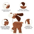 thumbnail image 3 of WOOZAPET Rope Neck Plush Dog Toy Brown Dog, 3 of 8