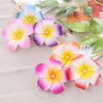 thumbnail image 3 of 20 pinzas para el pelo de flor de Plumeria hawaiana con pasadores de perlas para fiesta en la playa, evento de boda (colores mezclados, 2 piezas para cada color), 3 of 5