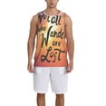 thumbnail image 4 of Gaeub Not All Who Wander Are Lost Men's Mesh Basketball Jersey, Quick-Drying Sleeveless Top S-4XL, Loose Muscle Tank Top -XX-Large, 4 of 9