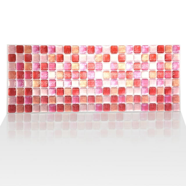 Sumhomie Waterproof Resin Wall Sticker Self Adhesive 3D Mosaic Tile DIY Art Wall Decals