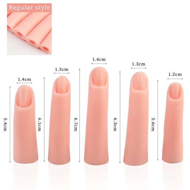 Fiudx Dedo para Manicura, Modelo Realista de Práctica, Accesorio Reutilizable para Entrenamiento, Dedo Falso Fácil de Limpiar, para Práctica de Manicura/Entrenamiento/Uso Profesional, para Artistas y