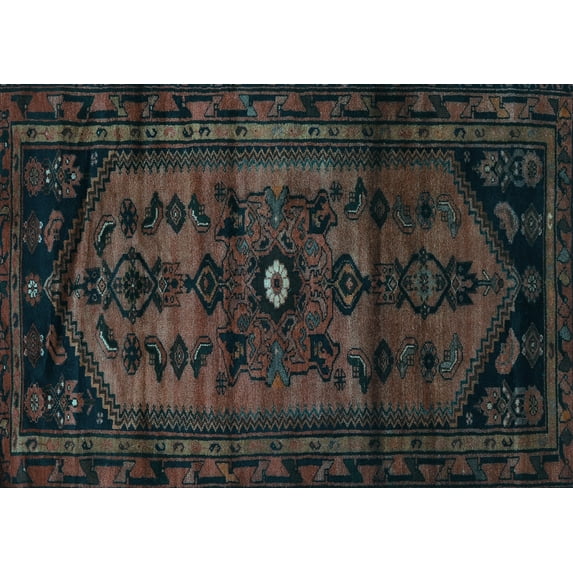 Ahgly Company Indoor Rectangle Persian Light Blue Traditional Area Rugs, 2' x 4'