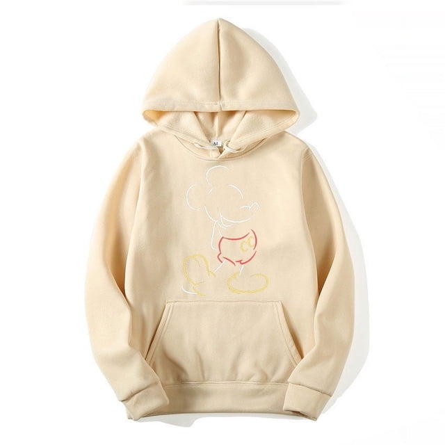 Mickey Mouse Line Pop Unisex Hoodie Cartoon Fashion Couple Oversized Sweatshirt Tops Spring Autumn Pullover