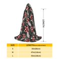 thumbnail image 2 of Honeii Autumn Forest Mushrooms Print Poncho Cape, Cloak Coat, Snuggly Hooded Wearable Blanket, Hooded Cape For Teenagers,Halloween Costumes-Large, 2 of 7