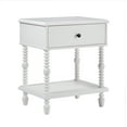 thumbnail image 4 of Vivienne Walker Edison Easy Assembly Solid Wood Spindle 1-Drawer Nightstand - White, 4 of 13
