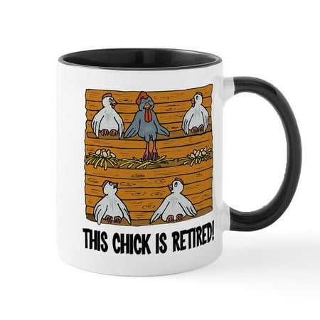

CafePress - This Chick Is Retired Mug Mugs - 11 oz Ceramic Mug - Novelty Coffee Tea Cup
