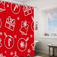 thumbnail image 6 of Decor Shower Curtain Set,Christmas Holiday Themered Gifts Polyester Shower Curtain for Shower Stall Bathroom Waterproof with 12 Hooks 72x72 Inch, 6 of 6
