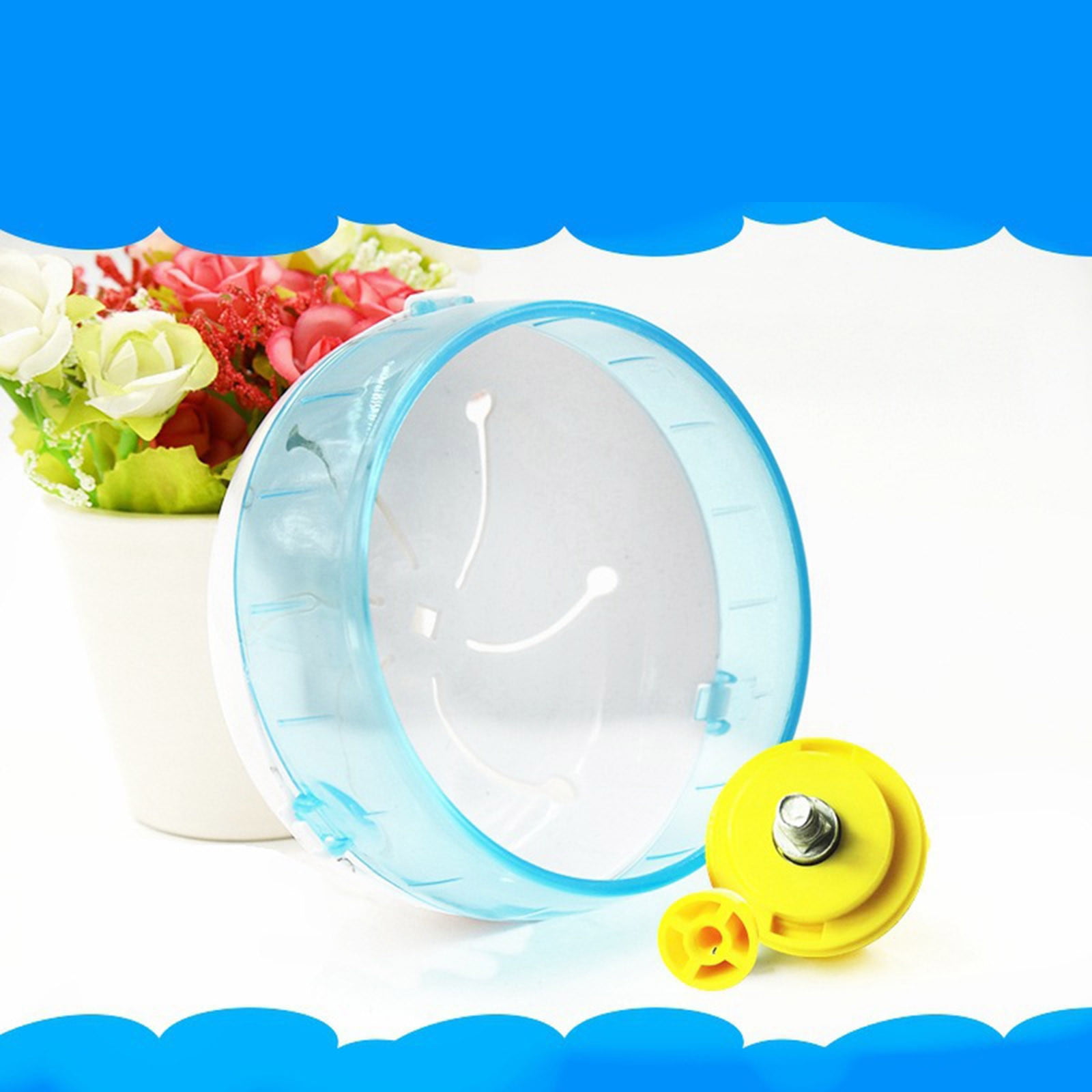 GleamNest Silent Running Hamster Exercise Wheel Blue