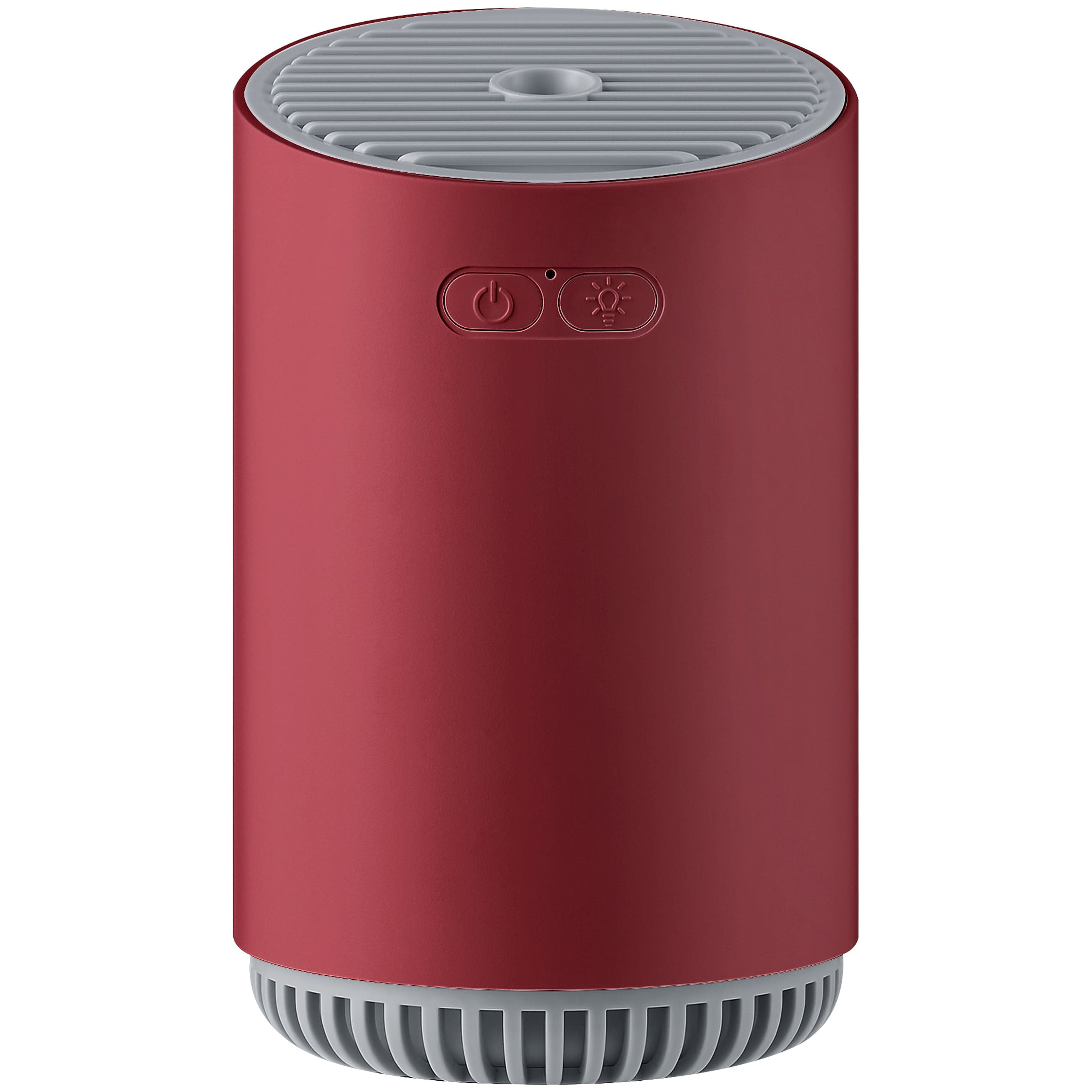 Better Homes & Gardens 23" Electric Tower Ceramic Heater and Mainstays Rechargeable Cool Mist Travel Humidifier 320 ml with 7-color LED Lights, MHD-02RED, Red Burgundy