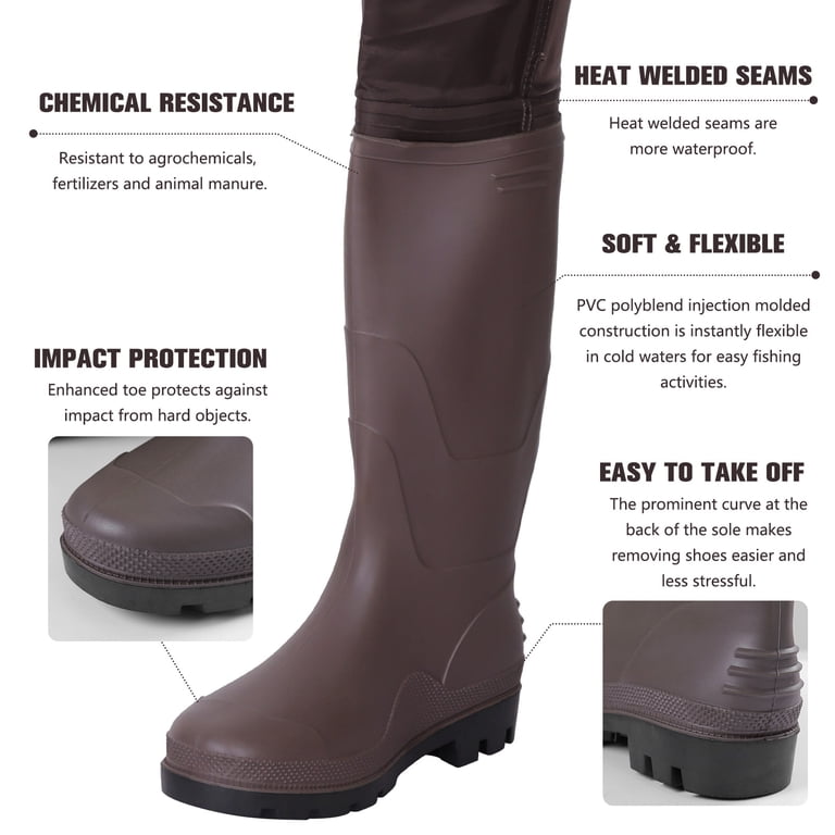 Hip Waders for Men Women with Boots Waterproof - Walmart.com display picture 3