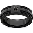 thumbnail image 1 of BlackTi Cable Black Spinel w/Sterling Silver Bezel 7mm Band, 1 of 5