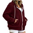 thumbnail image 5 of Nugftut Hoodies for Women Plus Size Full Zip-Up Jacket Oversized Lightweight Sweatshirts Baggy Workout Hoodies with Pockets, 5 of 8