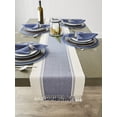 thumbnail image 4 of DII 13x72" Modern Cotton Dobby Stripe Table Runner in French Blue/Ivory, 4 of 6