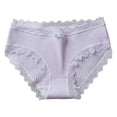thumbnail image 1 of AWZXDE Culottes pour Femmes, Logo à Lettres Personnalisé, Taille Basse, Tanga Rayé, Bikini String Invisible, Quotidien, Violet, m, 1 of 3