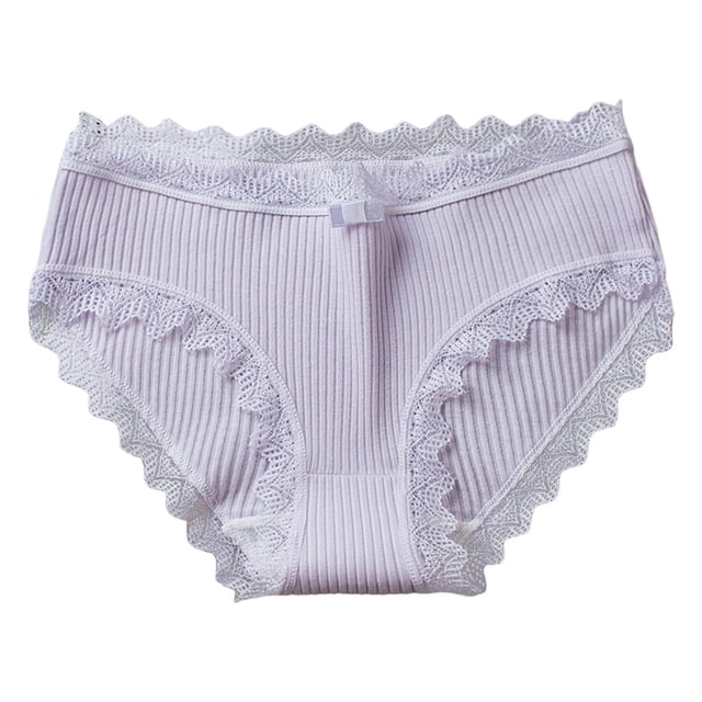 AWZXDE Culottes pour Femmes, Logo à Lettres Personnalisé, Taille Basse, Tanga Rayé, Bikini String Invisible, Quotidien, Violet, m