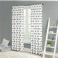 thumbnail image 2 of Intelligent Design Sophie Polyester Pom Pom Embellished Window Panel in Black, 2 of 10
