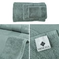 thumbnail image 6 of Hencely 6-Piece Turkish Cotton Bath Towel Set – 2 Bath Towels, 2 Hand Towels & 2 Washcloths – Soft, Absorbent, Quick Dry – Dark Green, 6 of 7