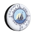 thumbnail image 1 of Fotbe Not All Who Wander Are Lost2 Funda de Llanta de Repuesto con Estampado, Engrosada, Ajuste Universal para Jeep, Remolque, RV, SUV, Camión-16 inch, 1 of 6