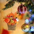 thumbnail image 2 of Wooden Christmas Hanging Basket Ornament Decorative Pendant for Tree Door Gift Bag, 2 of 5