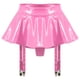 thumbnail image 5 of Conjunto de lencería sexy de charol para mujer, trajes de látex, top corto con cremallera recortada, cintura alta, entrepierna abierta, faldas con liga, ropa interior, 5 of 5