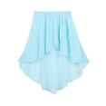 thumbnail image 3 of renvena Girls' Chiffon Hi-Low Dance Skirt Lyrical Ballet Jazz Latin Dance Dress 6-16 Light_Blue 10, 3 of 7