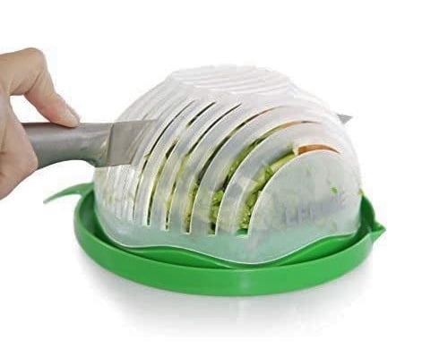 Fast Salad Maker Cutter Bowl Easy Vegetable Chopper Fresh Fruit Slicer Board 