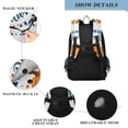 thumbnail image 4 of FORMRS Unisex School Backpack 17" Student Travel Bag with Laptop Compartment, Pumpkins Pattern, 4 of 7