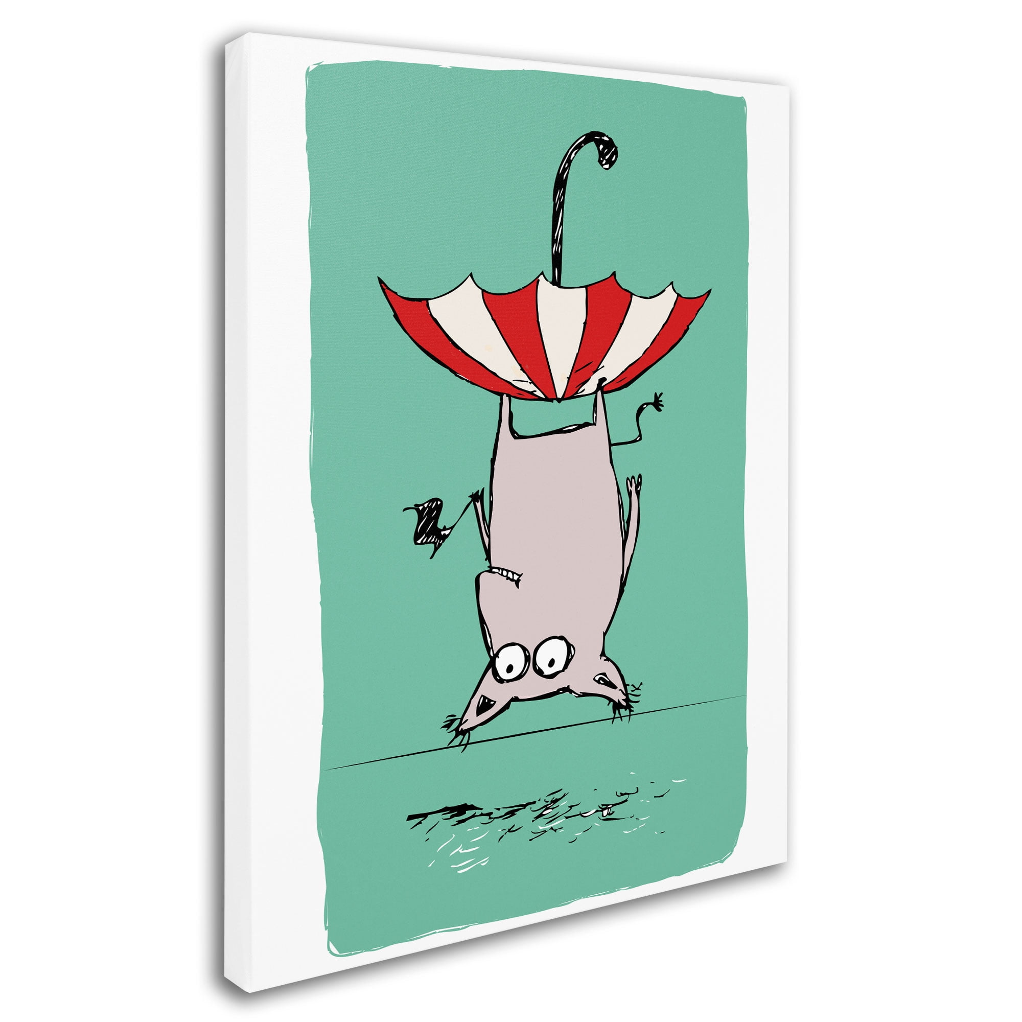Trademark Fine Art "Upside Down Animal" Canvas Art by Carla Martell
