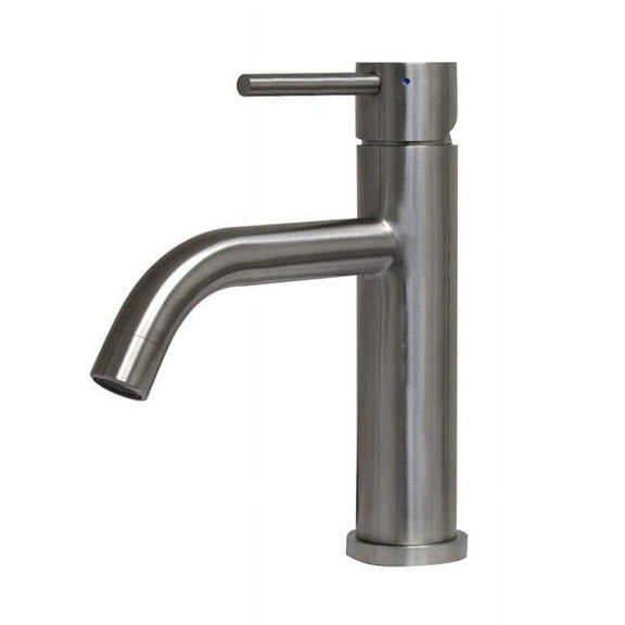 Whitehaus Collection WHS8601-SB-BSS Hole Single Lever Faucet, Brushed Stainless Steel