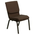 thumbnail image 2 of Flash Furniture HERCULES Series 18.5''W Stacking Church Chair in Brown Fabric - Gold Vein Frame, 2 of 12