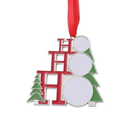 

Sublimation Blank Pendant Heat Transfer Christmas Tree Hanging Ornament with Red Hanging Rope for Holiday Gifts DIY Crafts Decoration