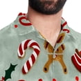 thumbnail image 5 of Christmas Font Men's Short Sleeve Poplin Shirt with Spread Collar Tops, Casual Printed Button Down, Summer Beach Shirt for Men - Unisex, Stylish Men's Shirts, 5 of 6