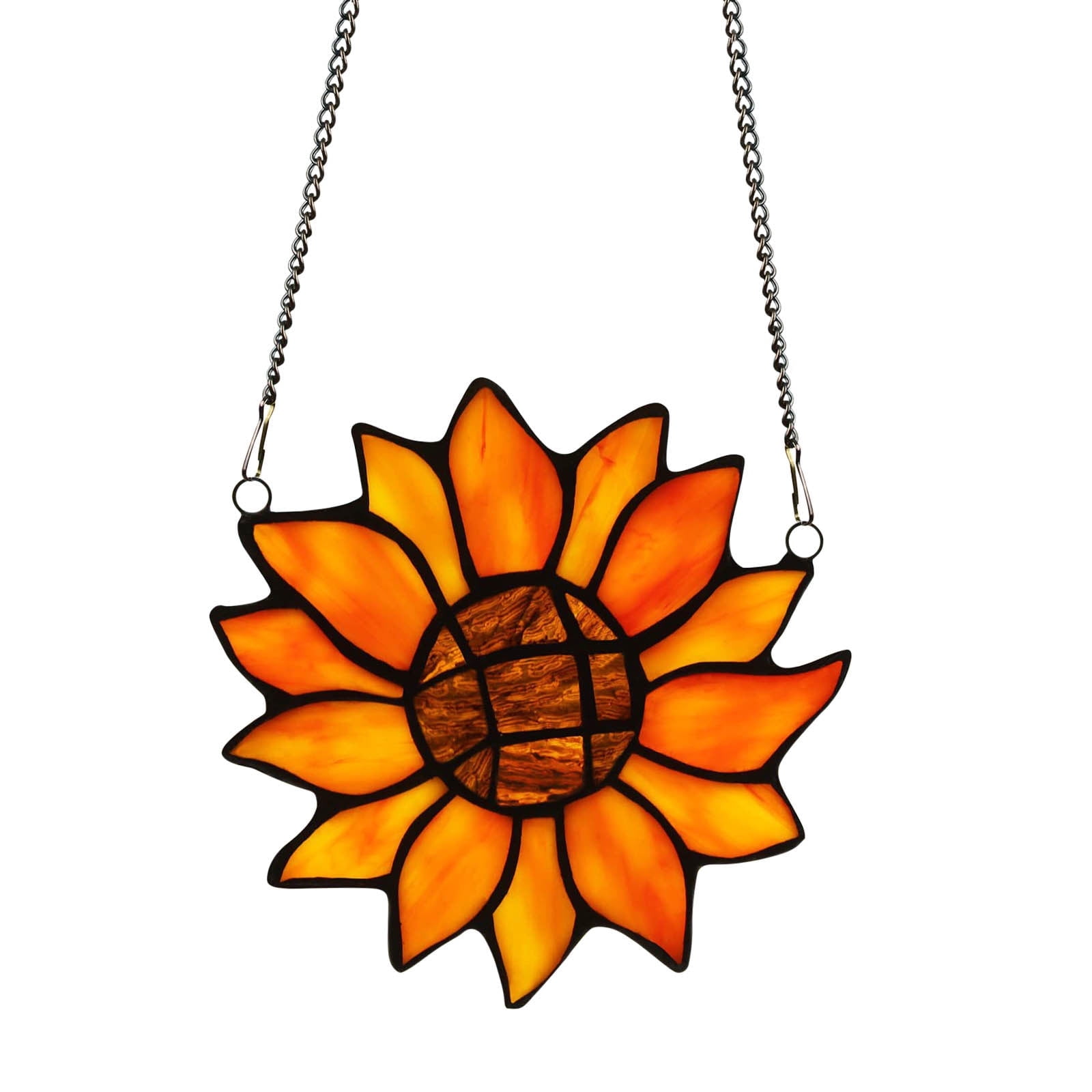 Yannianjz 4Pcs Sunflower Wind Chime Pendant, Colorful Acrylic Window Hanging Decor, Outdoor Garden Wind Chimes for Living Room, Bedroom, Courtyard