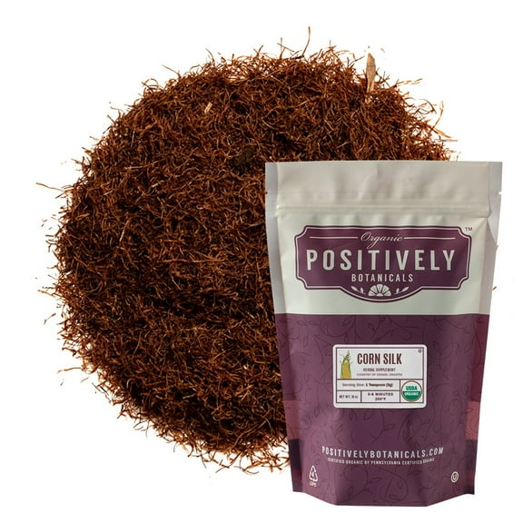 Positively Botanicals  Organic Corn Silk - Loose Leaf Botanical, 1 lb bag