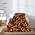 thumbnail image 5 of Throw Blanket for Couch Sofa and Bed, Quirky Corn Pumpkin Super Soft Plush Throw Blanket, Fuzzy Cuteness Comfy Warm Washable Flannel Blanket & Throws for All Season 60"x50", 5 of 7