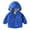 Blue, variant on Little Girls Boys Rain Jacket Lightweight 𝐖aterproof Solid Fall Raincoat Zipper Hooded Lined Windbreaker Kids Waterproof Hiking Jackets