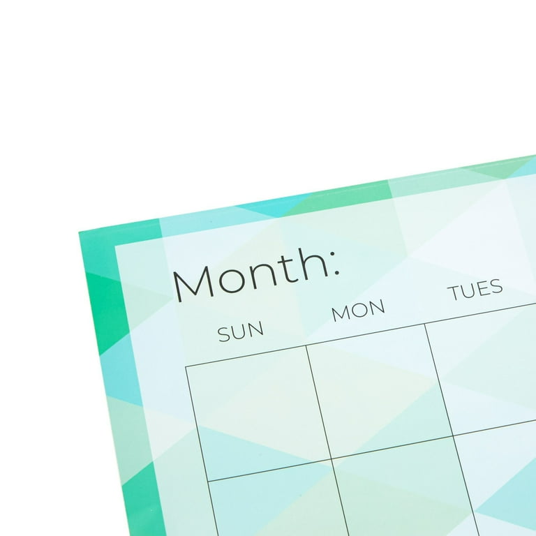 6-Pack Undated Monthly Adhesive Peel and Stick Calendar, Dry Erase Reusable  Calendar for Wall, Home Office Schedule Reminders, Memo Notes, 3 Assorted  Colors (13.75x12.8 in) - Walmart.com