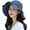 2_blue, variant on Women’s Hand Crochet Straw Sun Hat Packable Wide Brim Bohemia Beach Straw Hat Foldable Breathable Woven Summer Bucket Hat
