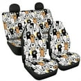 thumbnail image 6 of Xoenoiee Cat Dog Paws Print Car Seat Covers Full Set Auto Front and Back Seat Covers Universal Fit Most Cars SUVs Trucks Vans Comfortable Auto Seat Protection Full Set, 6 of 7