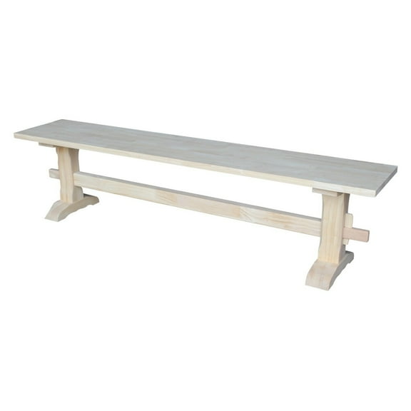International Concepts Trestle Dining Bench, Ready to Finish