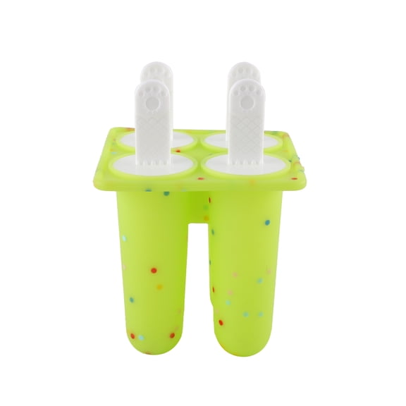 Round Silicone Ice Pop Molds - Reusable & Dishwasher Safe, Green