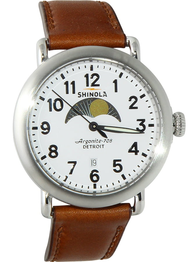 shinola men's moon phase watch