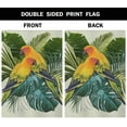 thumbnail image 3 of Parrots Garden Flag 12.5x18 Inch Vertical Double Sided Tropical Exotic Leaves Boho Style Yard Garden House Flag for Outdoor Indoor Decoration, 3 of 6