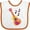 White and Orange, variant on Inktastic Guitar Music Retro Musician Boys or Girls Baby Bib