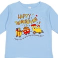 thumbnail image 4 of Inktastic Happy Thanksgiving Turkey Train with Food Boys or Girls Long Sleeve Toddler T-Shirt, 4 of 5