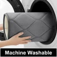 thumbnail image 6 of Smiry Memory Foam U-Shaped Bathroom Rugs, Soft & Non-Slip Toilet Rugs, Water Absorbent and Machine Washable Contour Bath Mats, 24"x20", Dark Grey, 6 of 8